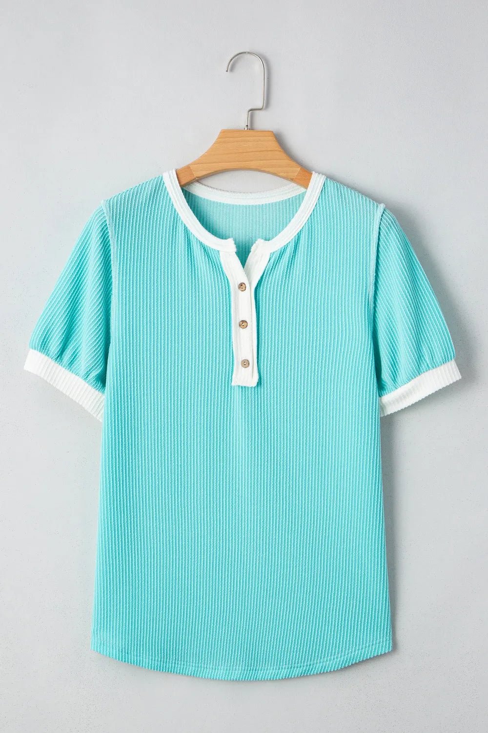 Corded Half Button Henley T-Shirt – Ribbed, Slightly Stretchy & Comfortable | Elegant Urban Tank Top – Machello