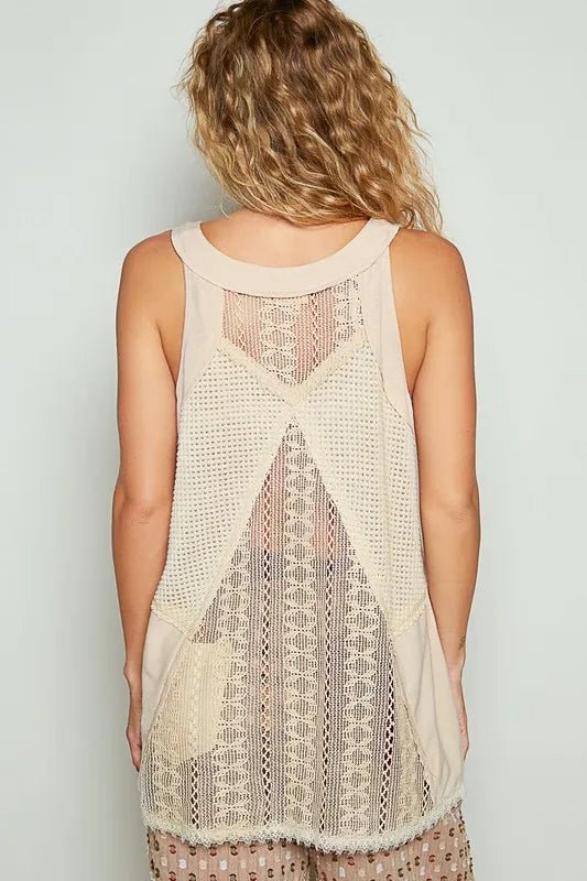 Lace - Up Crochet Lace Tank Top | Elegant Urban Tank Top – Machello