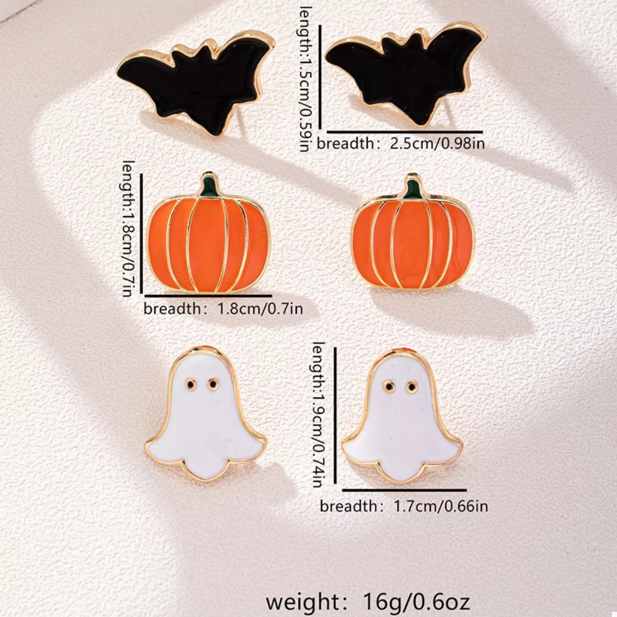 3 - Pair Halloween Stud Earrings | Elegant Urban Tank Top – Machello