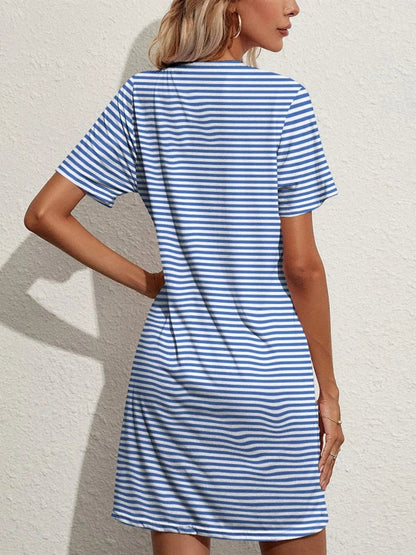 Casual Striped Pocket Dress | Elegant Urban Tank Top – Machello