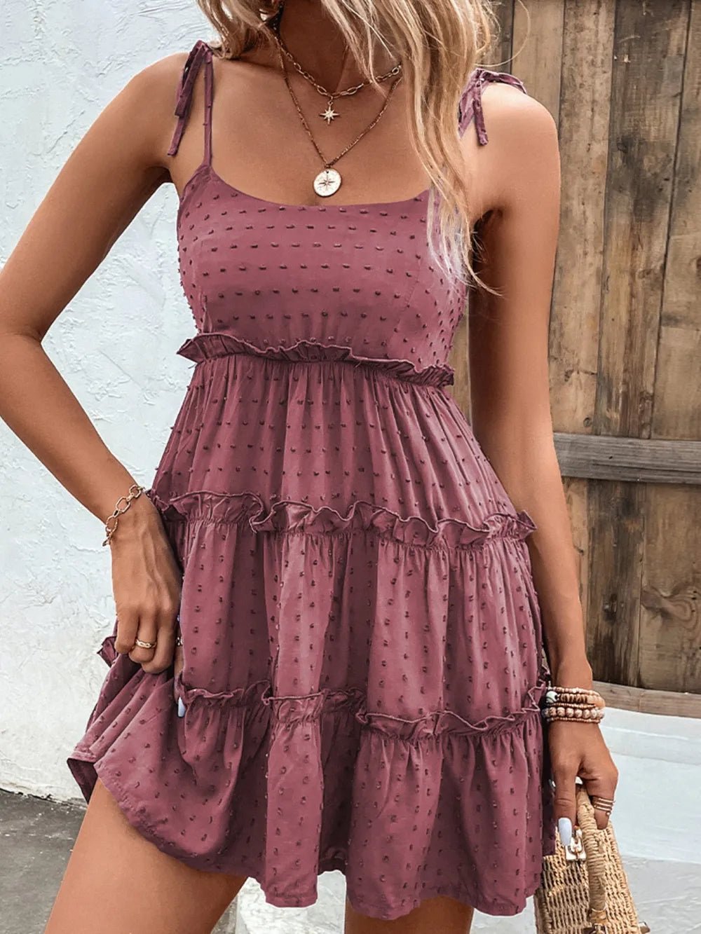 Chic Frill Strap Mini Dress | Elegant Urban Tank Top – Machello