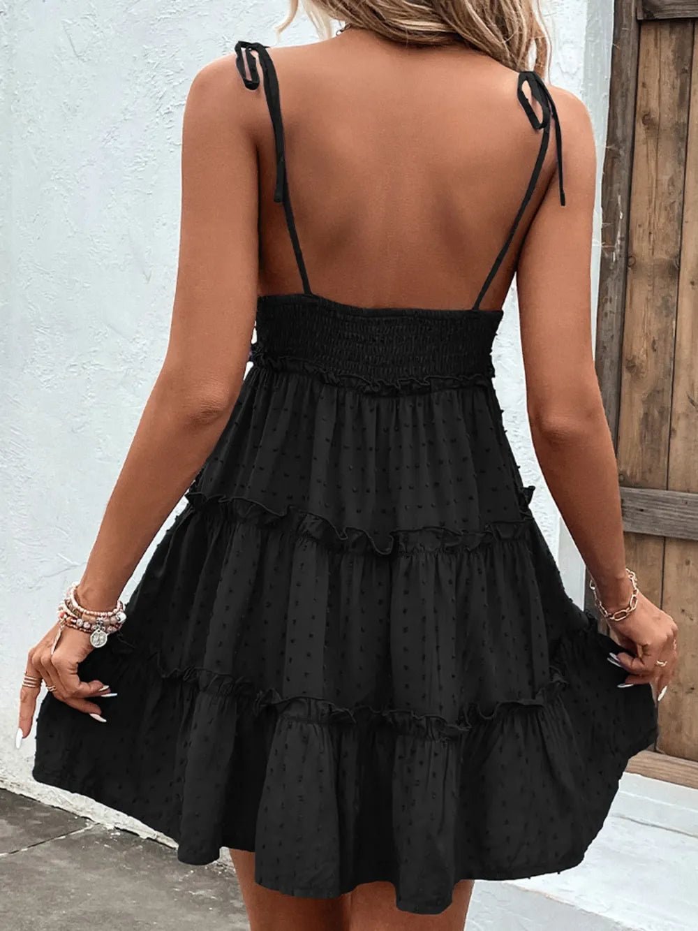Chic Frill Strap Mini Dress | Elegant Urban Tank Top – Machello