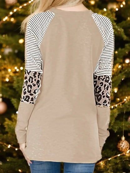 Christmas Tree Graphic Striped Long Sleeve Sweatshirt – Festive & Cozy | Elegant Urban Tank Top – Machello