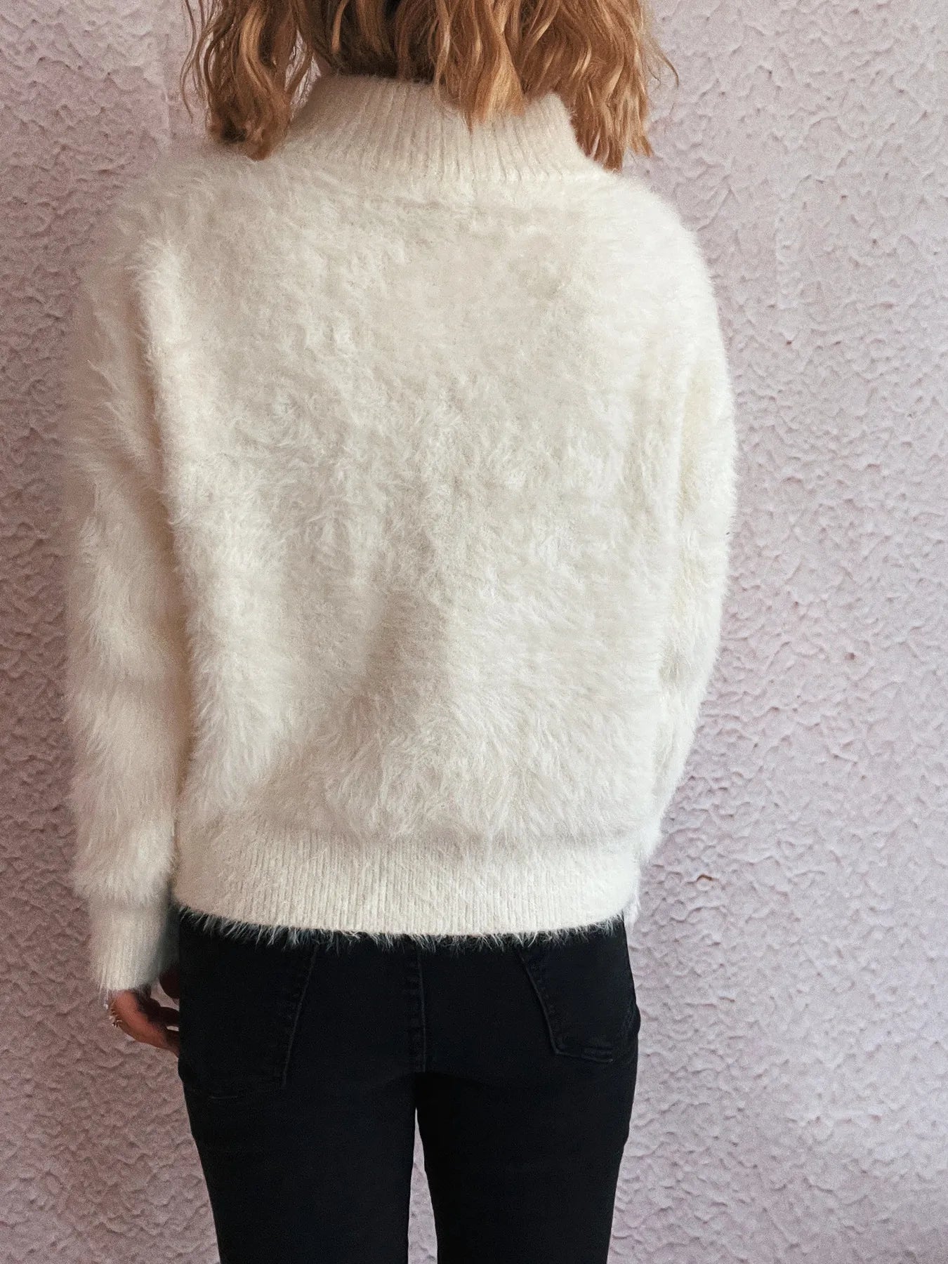 Cozy Fuzzy Half - Zip Sweater | Elegant Urban Tank Top – Machello