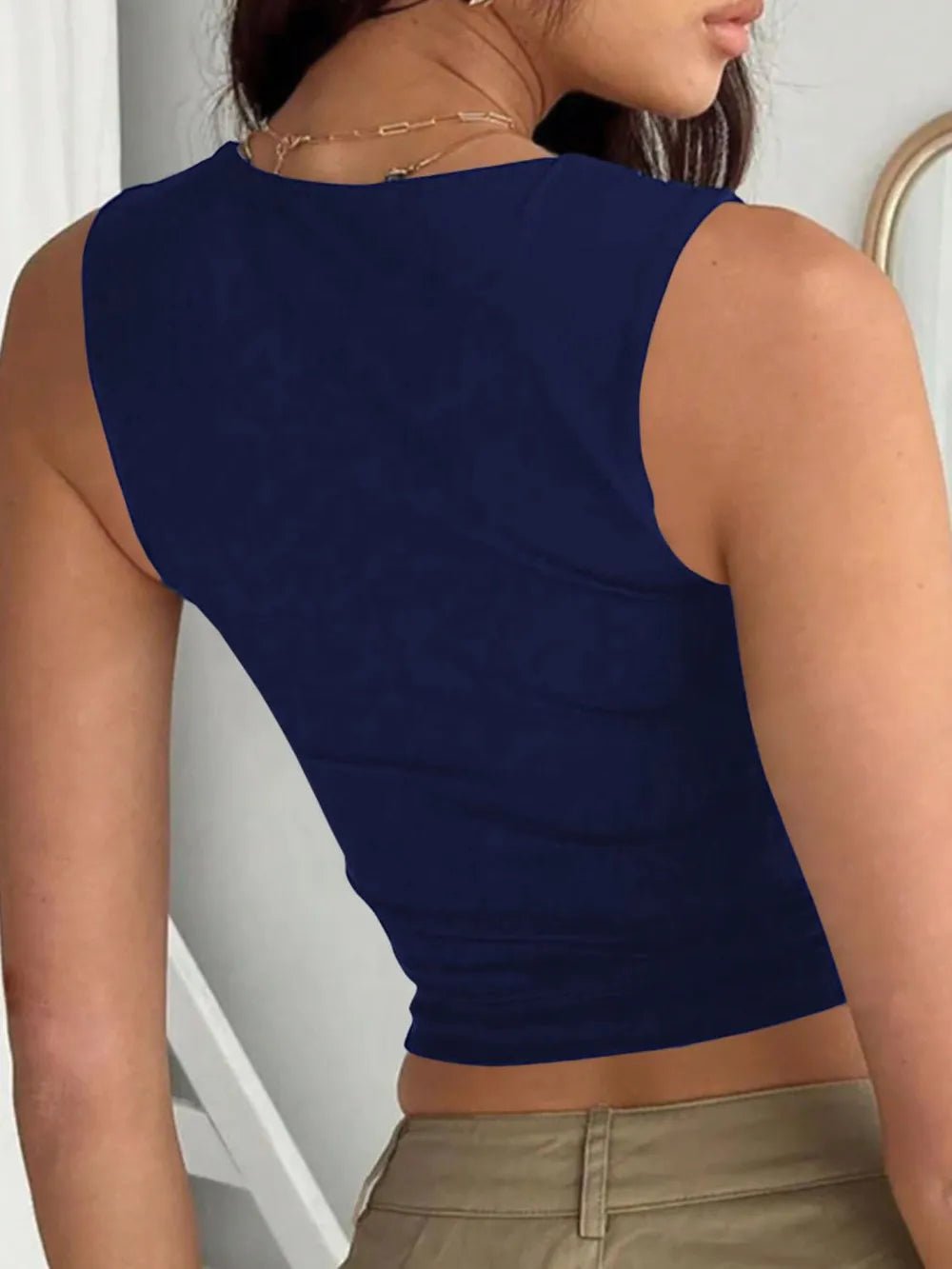 Devine Square Neck Wide Strap Tank | Elegant Urban Tank Top – Machello