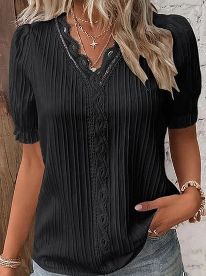 Full Size Lace Detail V - Neck | Elegant Urban Tank Top – Machello