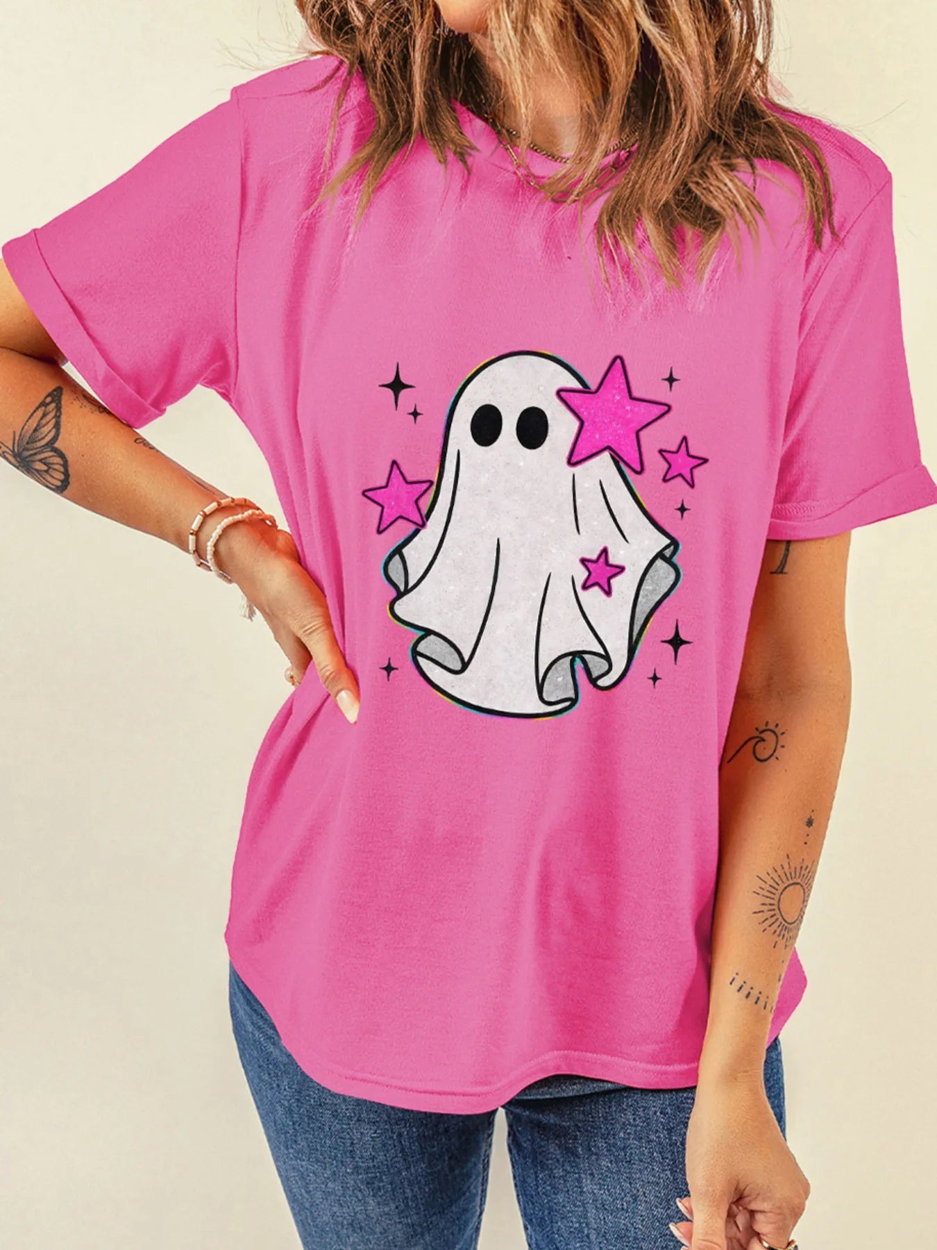 Ghost Halloween Round Neck Tee | Elegant Urban Tank Top – Machello