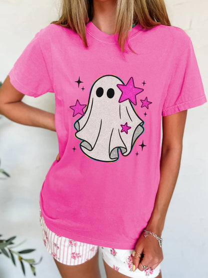 Ghost Halloween Round Neck Tee | Elegant Urban Tank Top – Machello