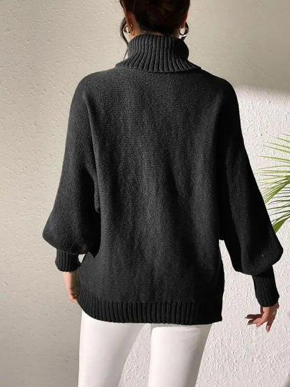 Lip Turtleneck Long Sleeve Sweater | Elegant Urban Tank Top – Machello