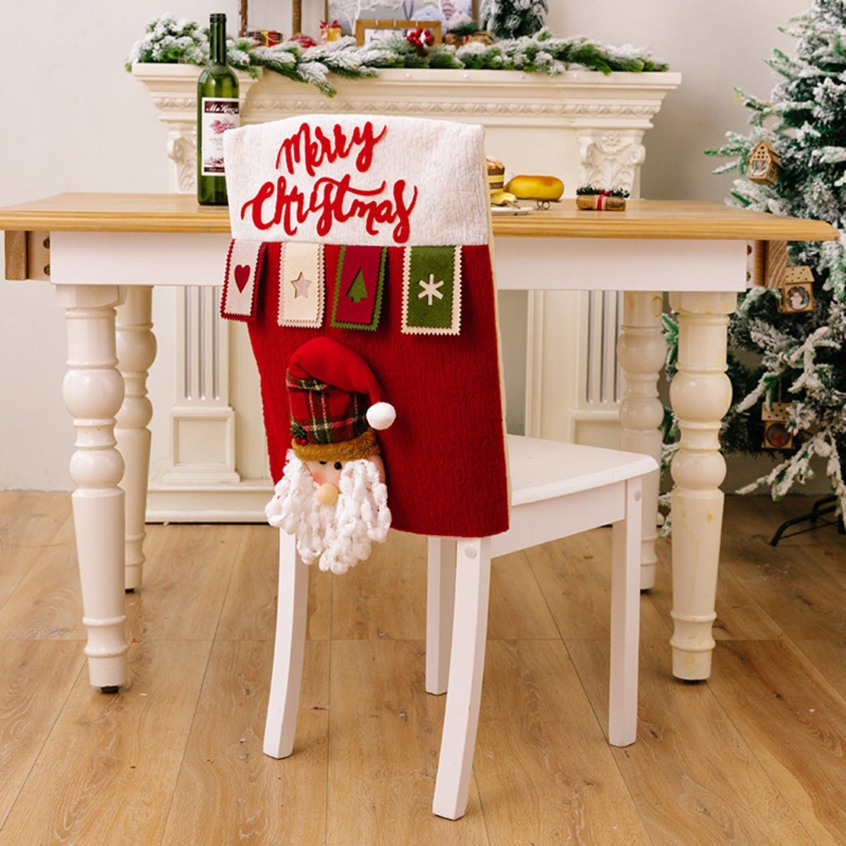 MERRY CHRISTMAS Chair Cover – Festive Holiday Decor | Elegant Urban Tank Top – Machello