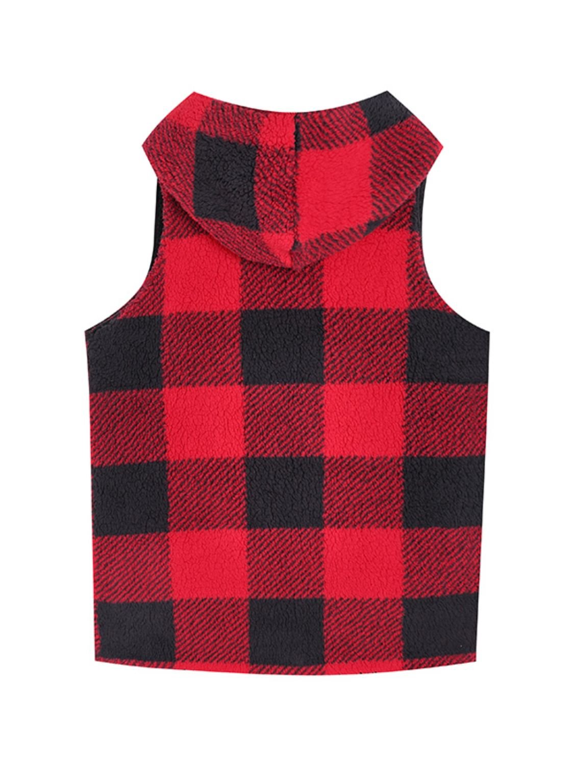 Plaid Hooded Vest – Stylish & Cozy Layering Piece | Elegant Urban Tank Top – Machello
