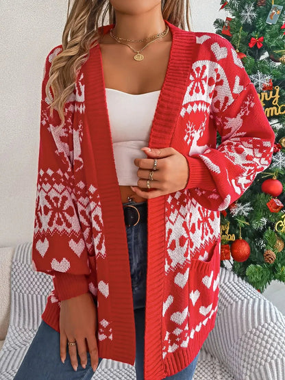 Pocketed Open Front Long Sleeve Cardigan – Cozy & Versatile | Elegant Urban Tank Top – Machello