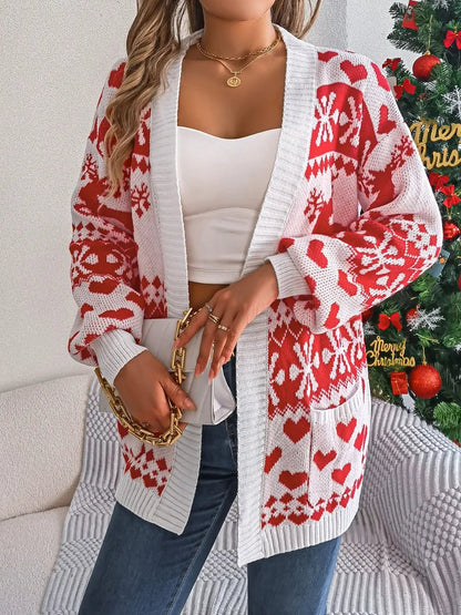 Pocketed Open Front Long Sleeve Cardigan – Cozy & Versatile | Elegant Urban Tank Top – Machello