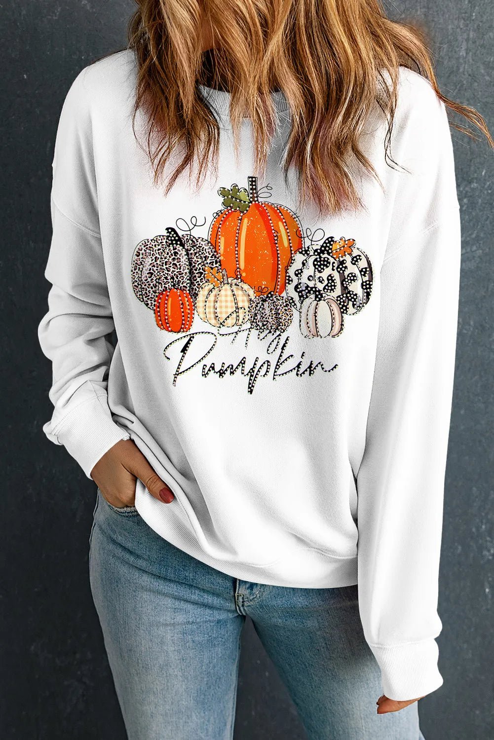 Pumpkin Graphic Fall Sweatshirt | Elegant Urban Tank Top – Machello