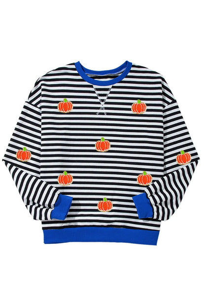 Pumpkin Striped Long Sleeve Sweatshirt | Elegant Urban Tank Top – Machello