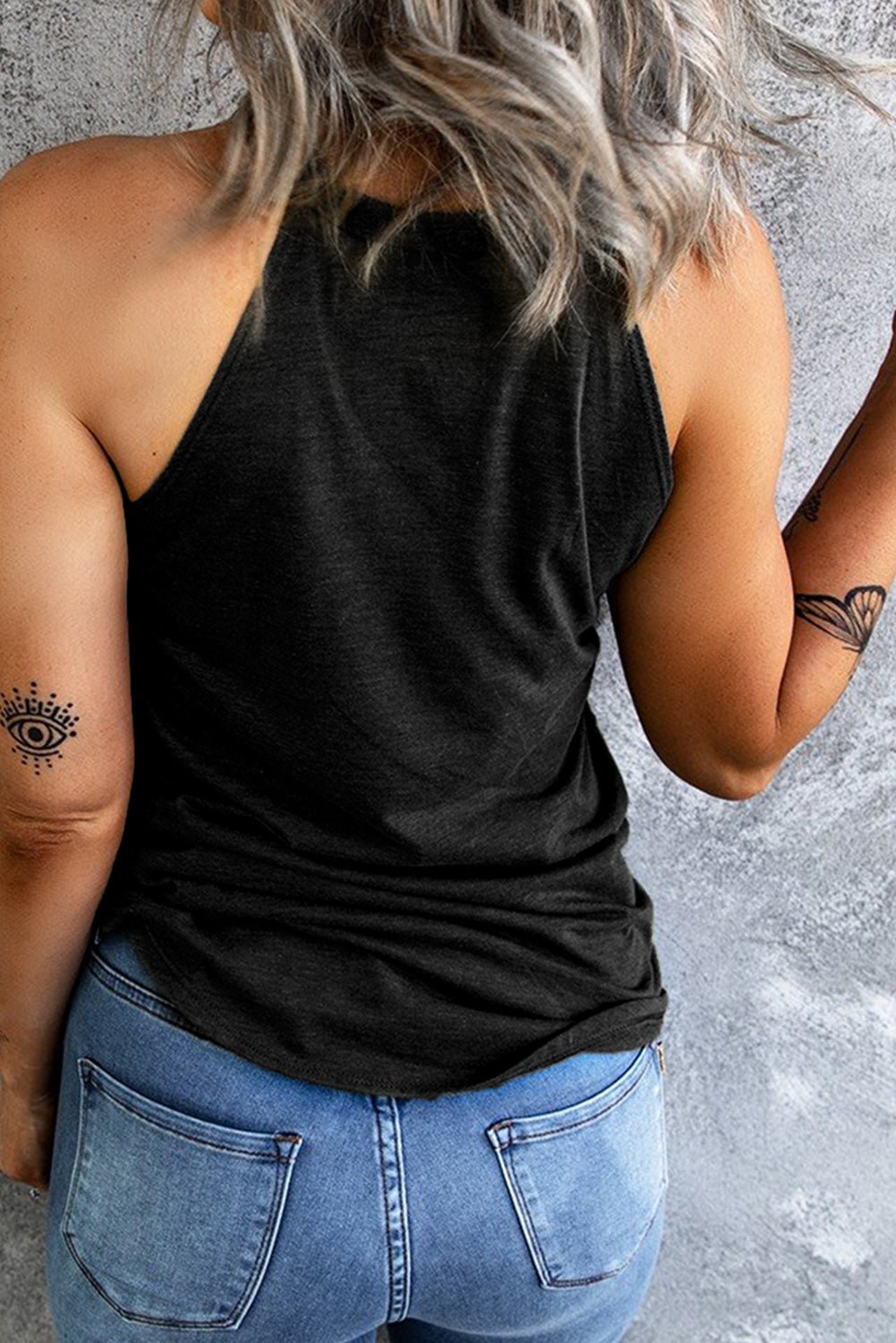 Round Neck Jack - O' - Lantern Graphic Tank Top | Elegant Urban Tank Top – Machello