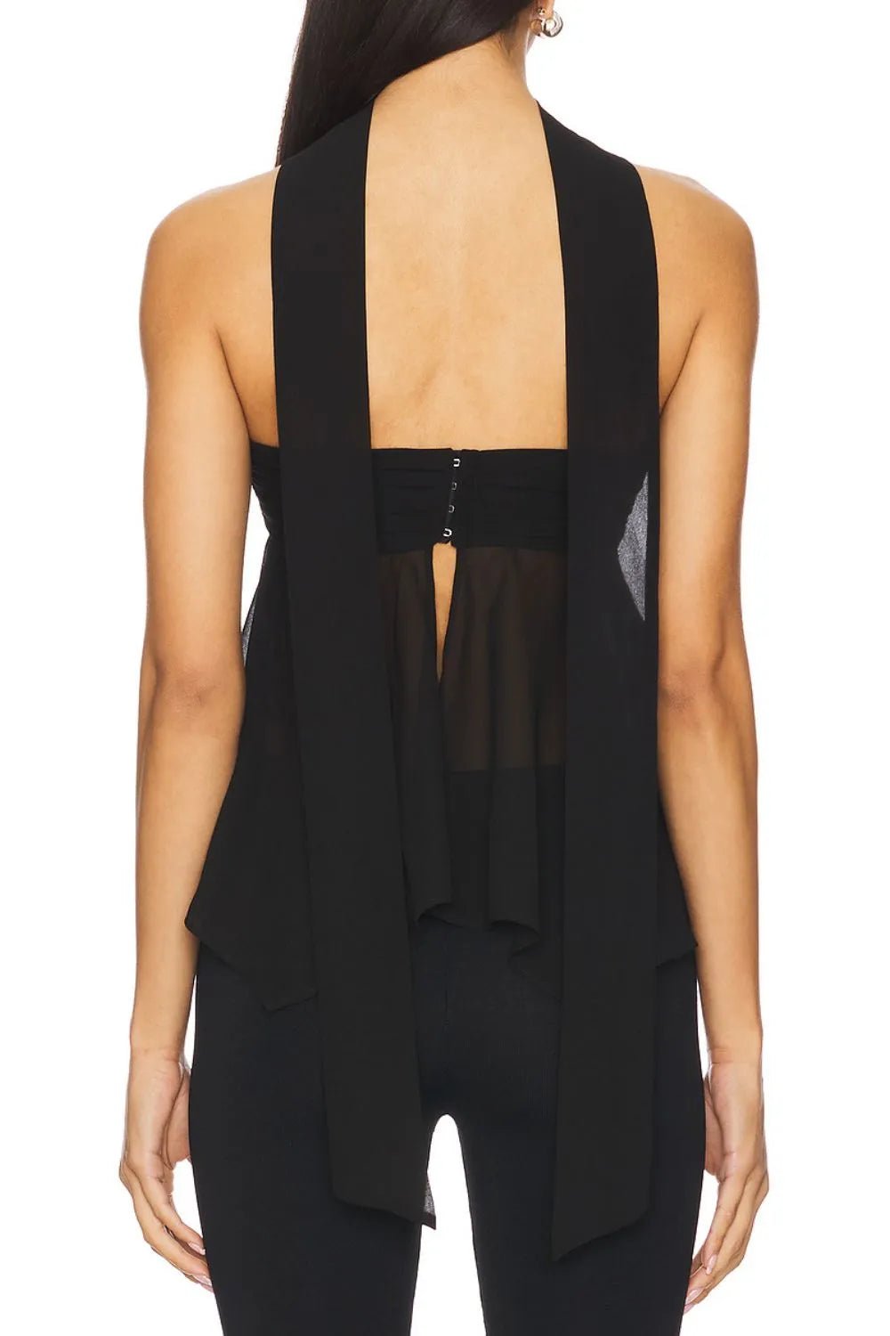 Solid Color Mesh Tube Top with Matching Scarf – Bold & Breezy | Elegant Urban Tank Top – Machello