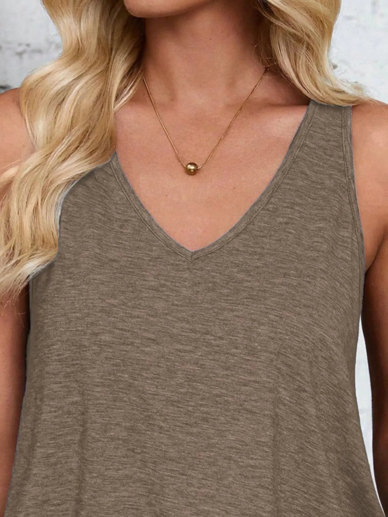 Solid V - Neck Tank – Basic Style | Elegant Urban Tank Top – Machello