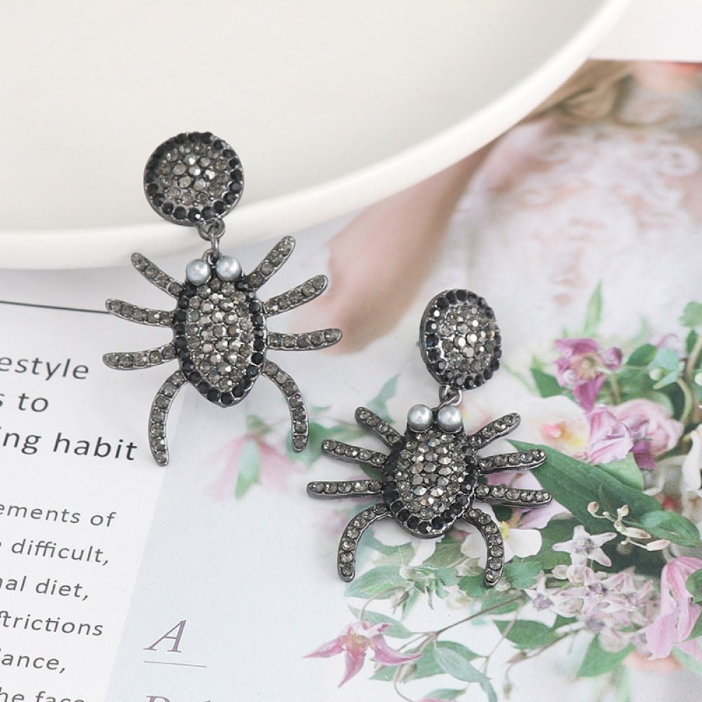Spider Rhinestone Alloy Earrings | Elegant Urban Tank Top – Machello