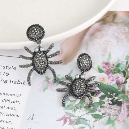 Spider Rhinestone Alloy Earrings | Elegant Urban Tank Top – Machello