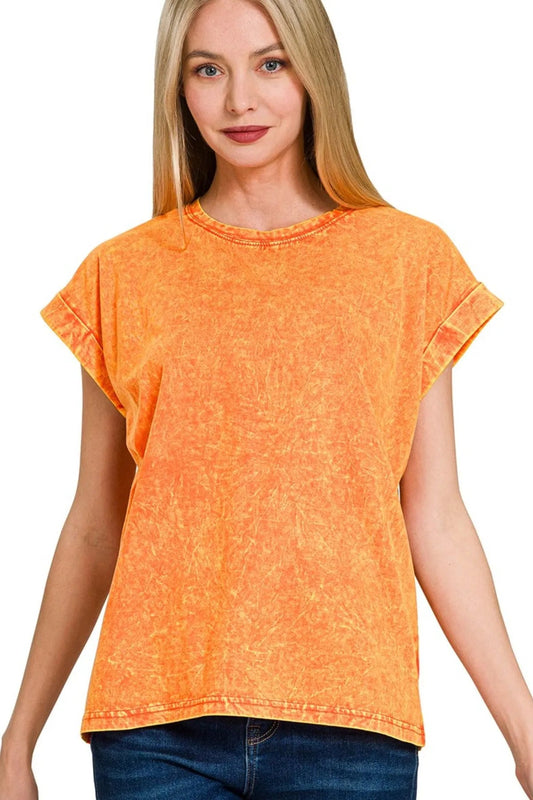Zenana Crinkle Washed Round Neck | Elegant Urban Tank Top – Machello